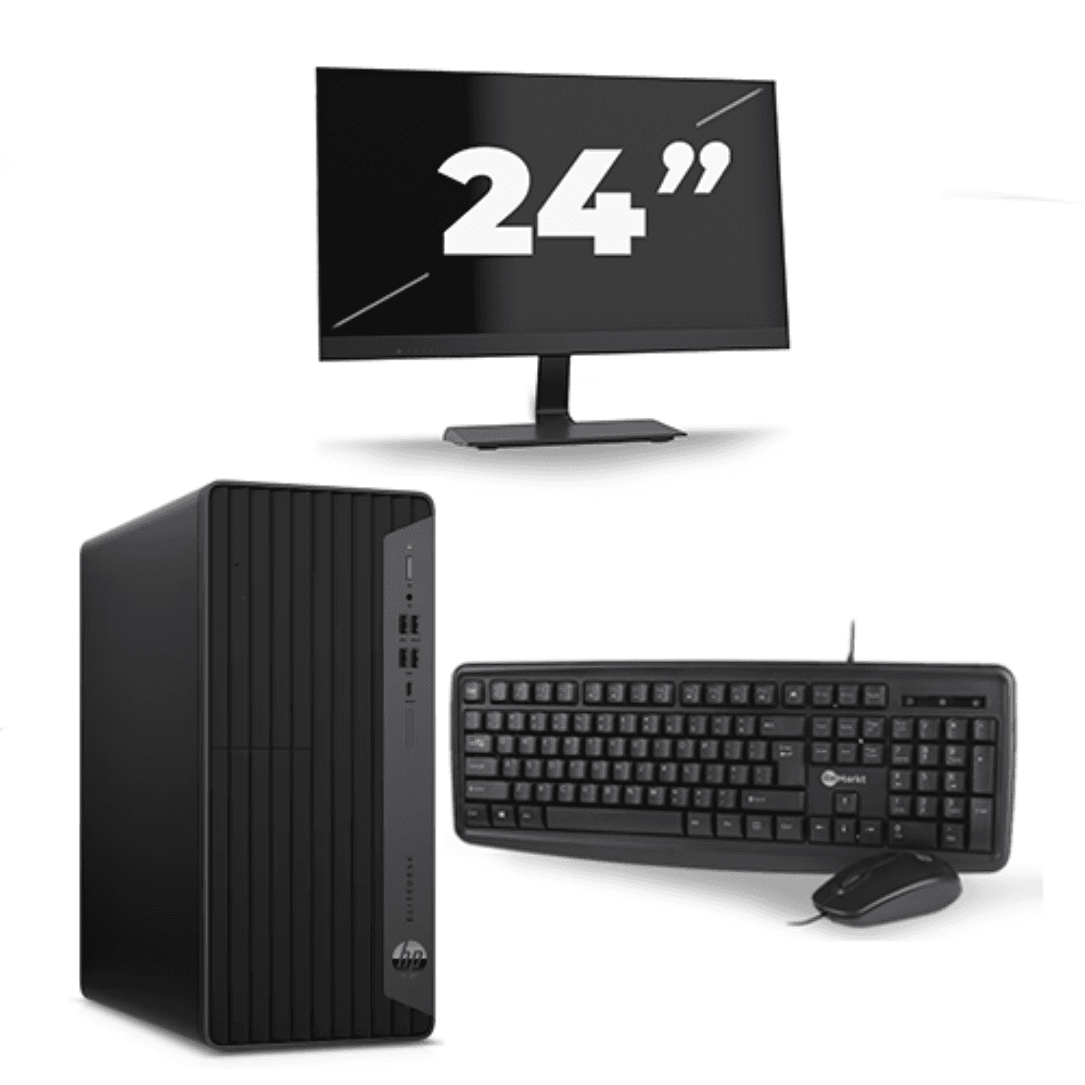HP EliteDesk 800 G6 Tower - Intel Core i5-10a generazione - 8 GB di RAM - 256 GB SSD - Windows 11 + 1 monitor da 24 pollici