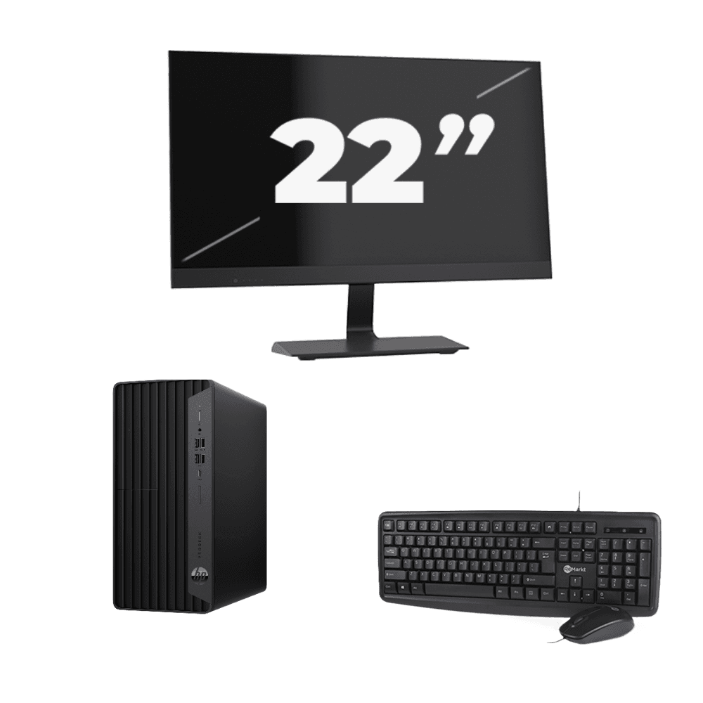 HP ProDesk 600 G6 Tower - Intel Core i7 di decima generazione - 8 GB di RAM - SSD da 256 GB - Windows 11 + 1 monitor da 22 pollici