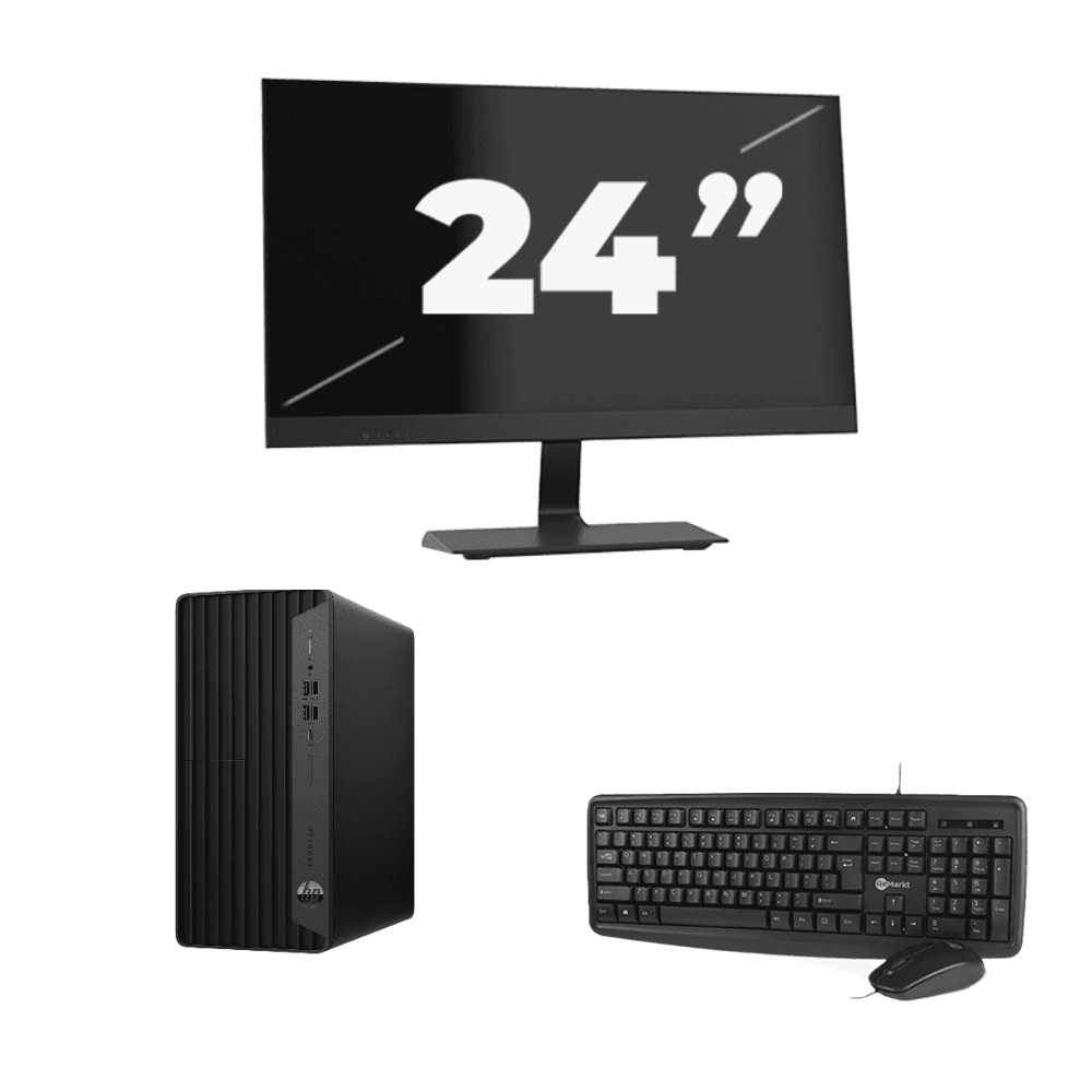 HP ProDesk 600 G6 Tower - Intel Core i7 di decima generazione - 8 GB di RAM - SSD da 256 GB - Windows 11 + 1 monitor da 24 pollici