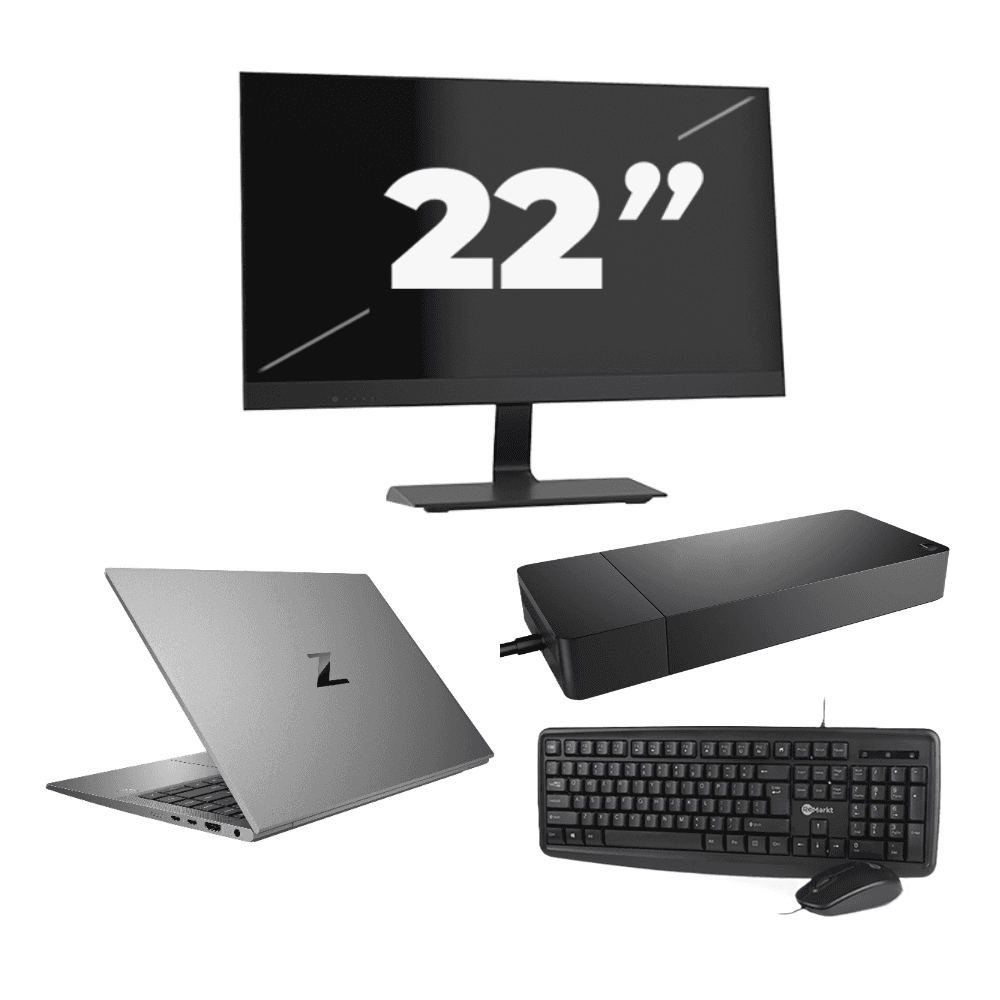 HP ZBook Firefly 14 G7 - Intel Core i7-10a generazione - 14 pollici - 16 GB di RAM - 256 GB SSD - Windows 11 Home + 1 monitor da 22 pollici