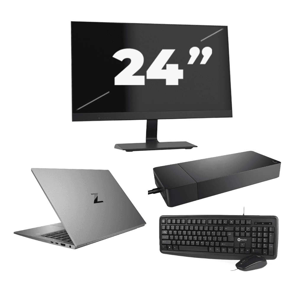 HP ZBook Firefly 14 G7 - Intel Core i7-10a generazione - 14 pollici - 16 GB di RAM - 256 GB SSD - Windows 11 Home + 1 monitor da 24 pollici