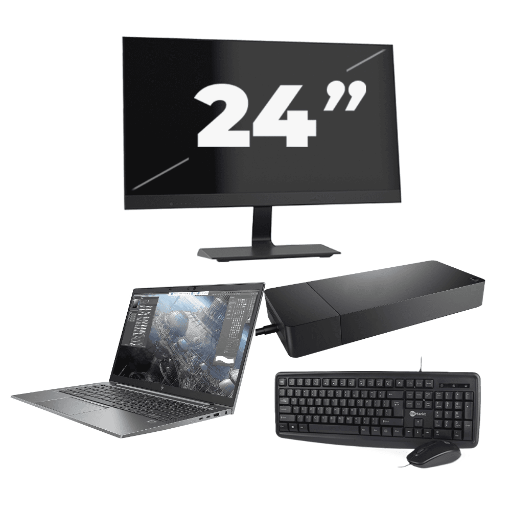 HP ZBook Firefly 14 G8 - Intel Core i7-11a generazione - 14 pollici - 16 GB di RAM - 256 GB SSD - Windows 11 Home + 1 monitor da 24 pollici