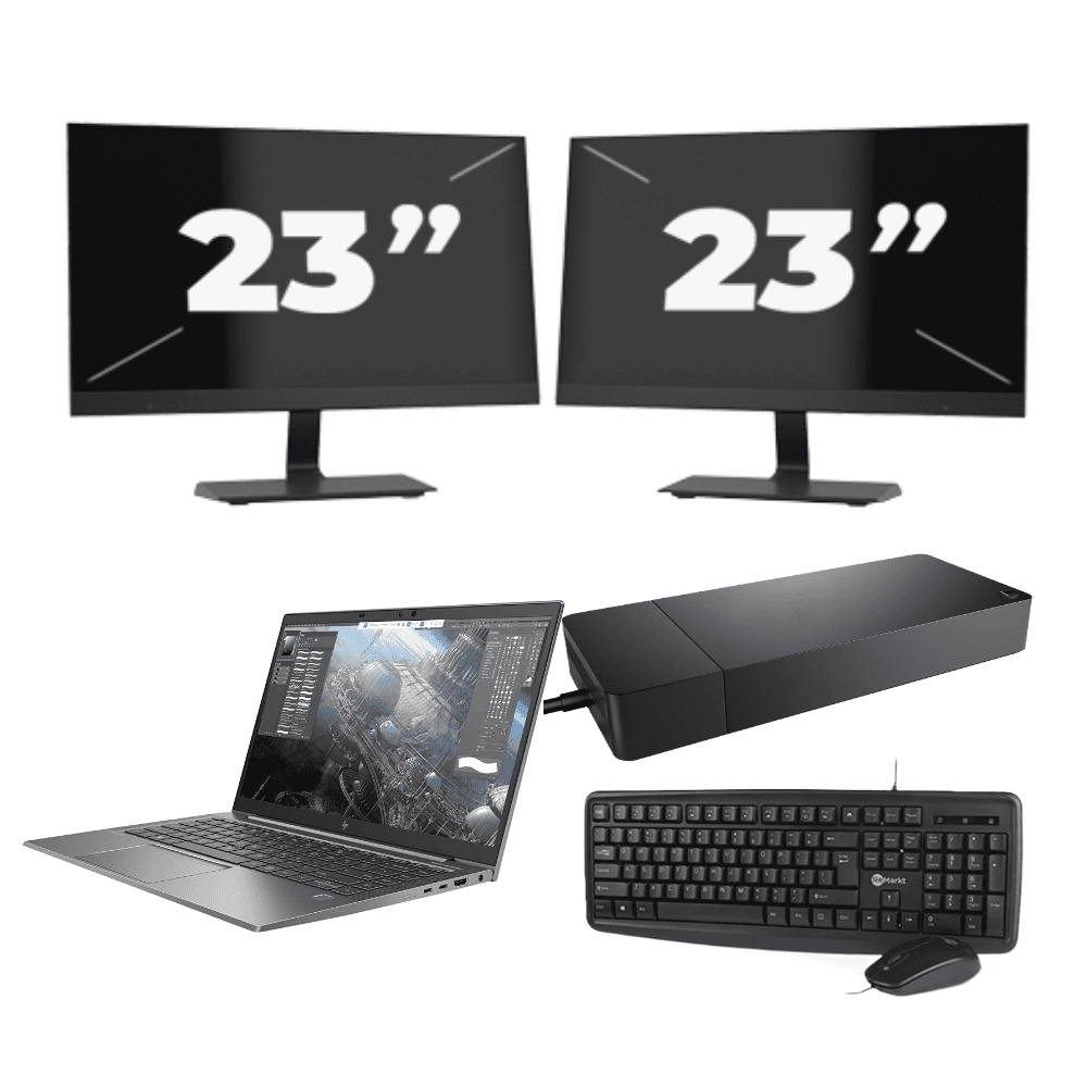 HP ZBook Firefly 14 G8 - Intel Core i7-11a generazione - 14 pollici - 16 GB di RAM - 256 GB SSD - Windows 11 Home + 2 monitor da 23 pollici