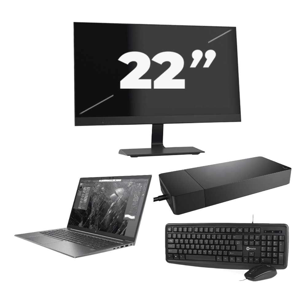 HP ZBook Firefly 15 G7 - Intel Core i7-10a generazione - 15 pollici - 8 GB di RAM - 256 GB SSD - Windows 11 + 1 monitor da 22 pollici