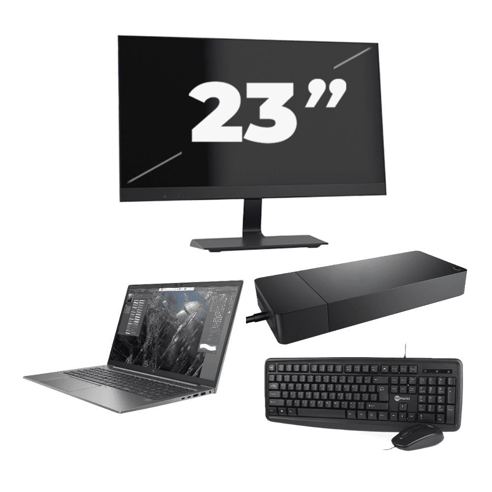 HP ZBook Firefly 15 G7 - Intel Core i7-10a generazione - 15 pollici - 8 GB di RAM - 256 GB SSD - Windows 11 + 1 monitor da 23 pollici