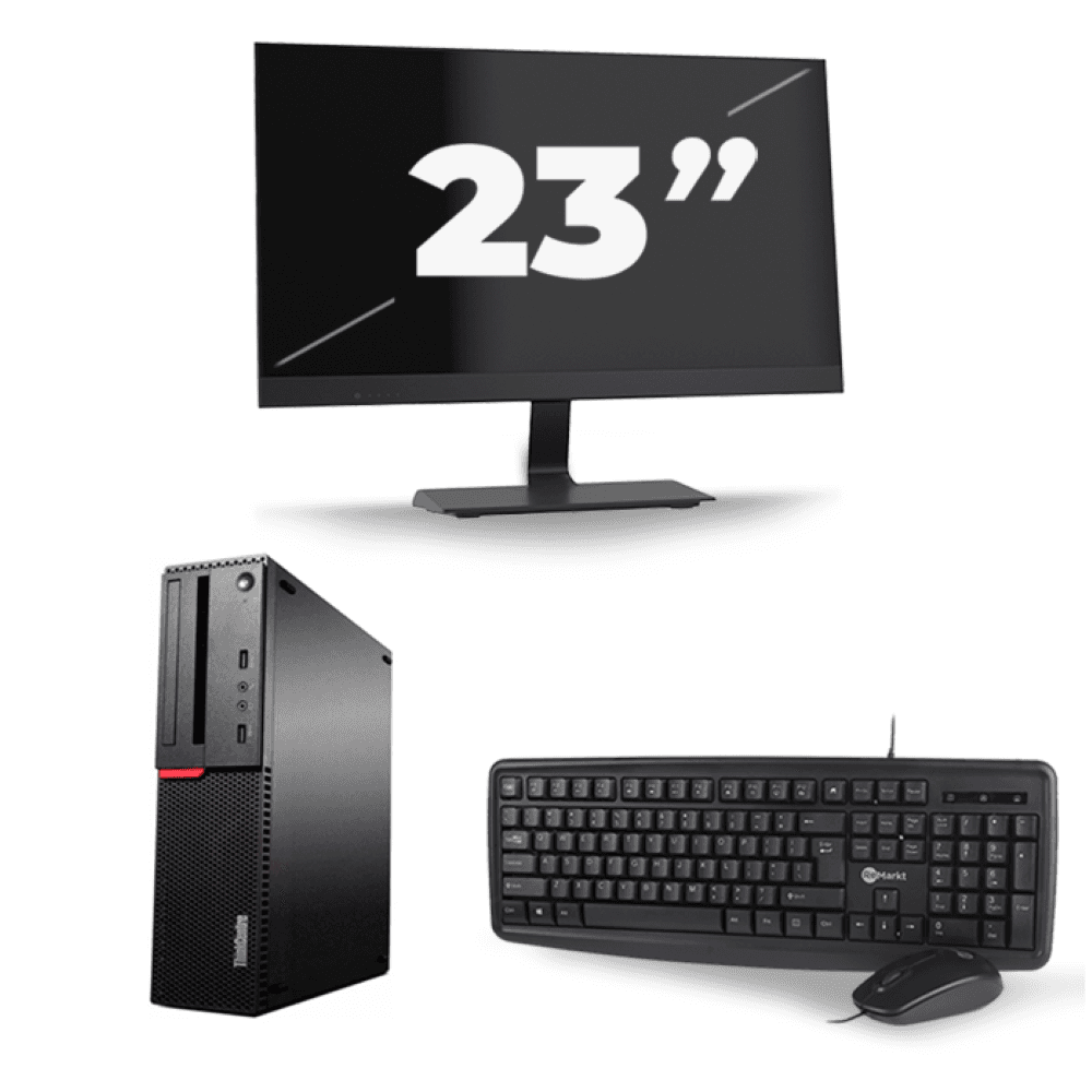 Lenovo ThinkCentre M700 SFF - Intel Core i7-6a generazione - 8 GB di RAM - 256 GB SSD - Windows 11 + 1x monitor da 23 pollici