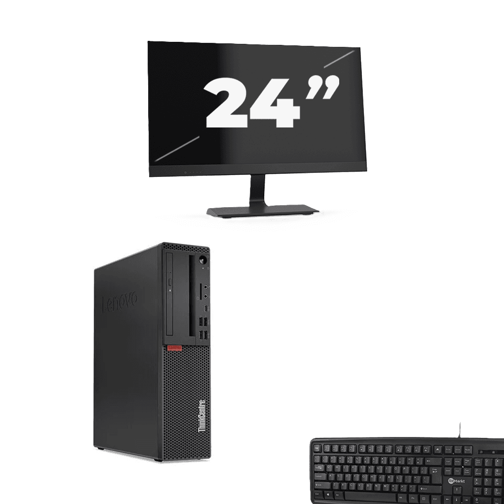 Lenovo ThinkCentre M720s SFF - Intel Core i3-9a generazione - 8 GB di RAM - 256 GB SSD - Windows 11 + 1x monitor da 24 pollici