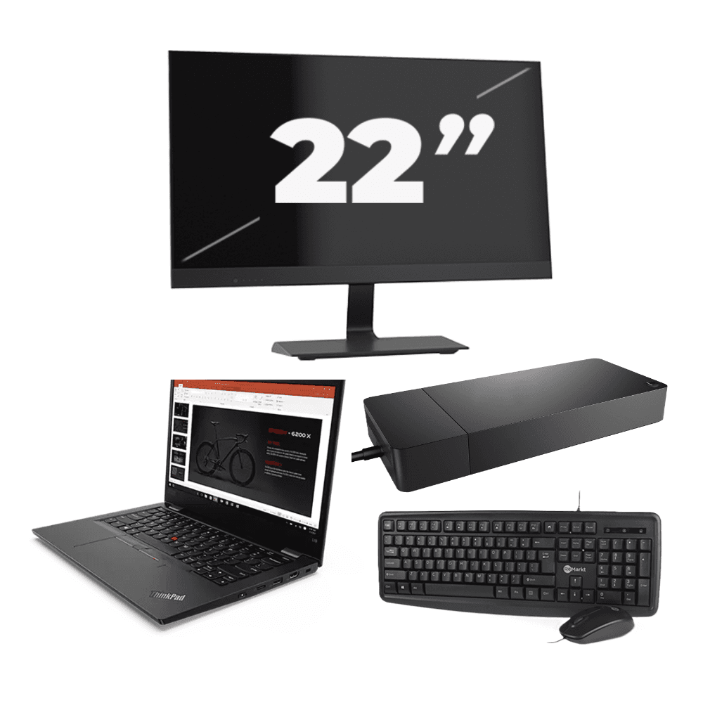 Lenovo ThinkPad L13 G2 - Intel Core i5-11° Generazione - 13 pollice - 8GB RAM - 256GB SSD - Windows 11 Home + 1x 22 pollice Monitor