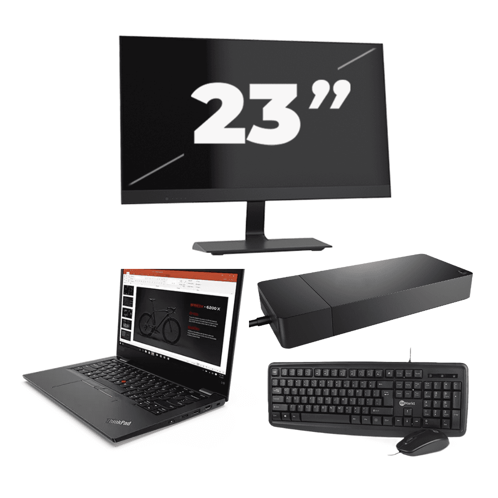 Lenovo ThinkPad L13 G2 - Intel Core i3 di undicesima generazione - 13 pollici - 8 GB di RAM - SSD da 256 GB - Windows 11 Home + 1 monitor da 23 pollici