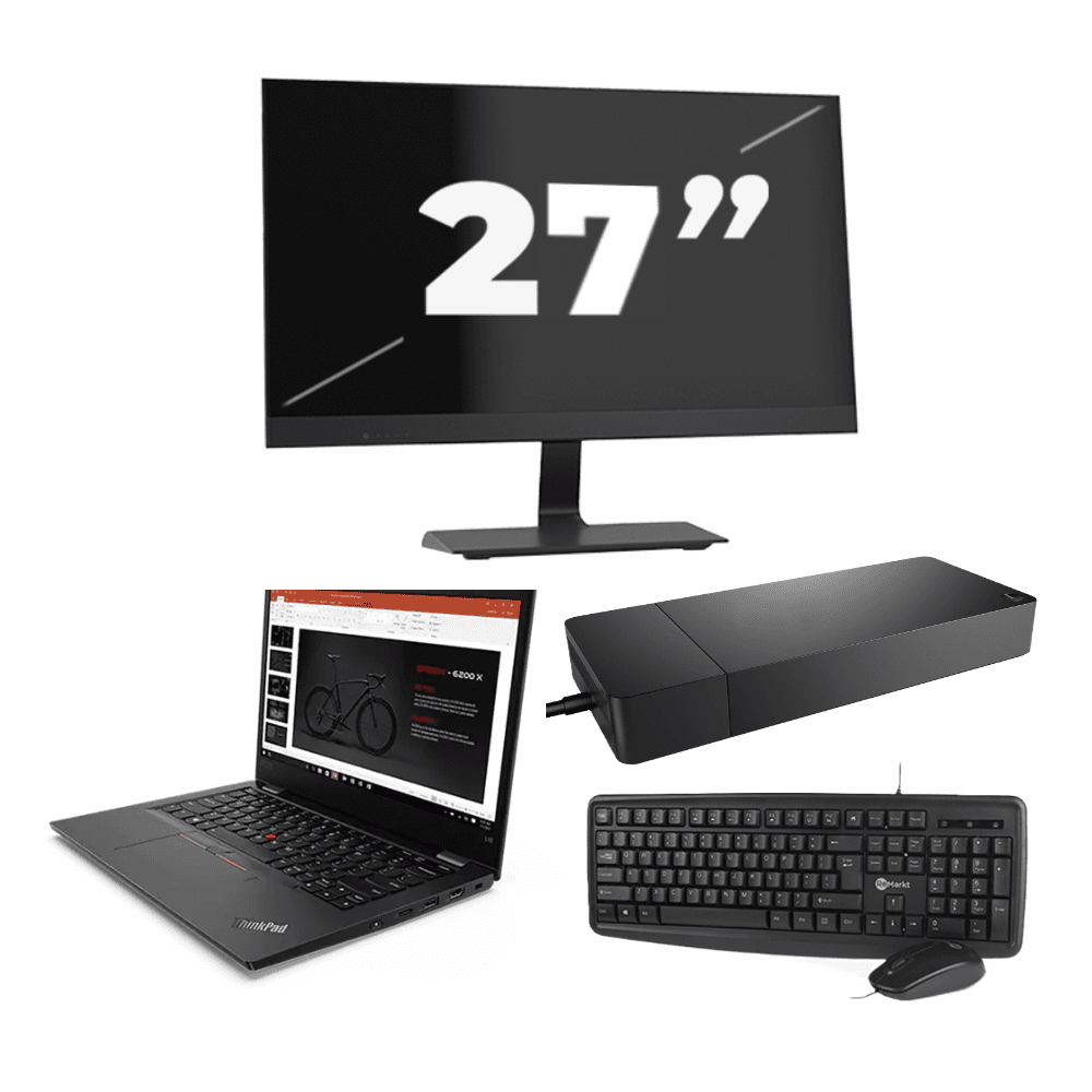 Lenovo ThinkPad L13 G2 - Intel Core i3 11ª generazione - 13 pollici - 8GB RAM - 512GB SSD - Windows 11 Home + 1x Monitor da 27 pollici