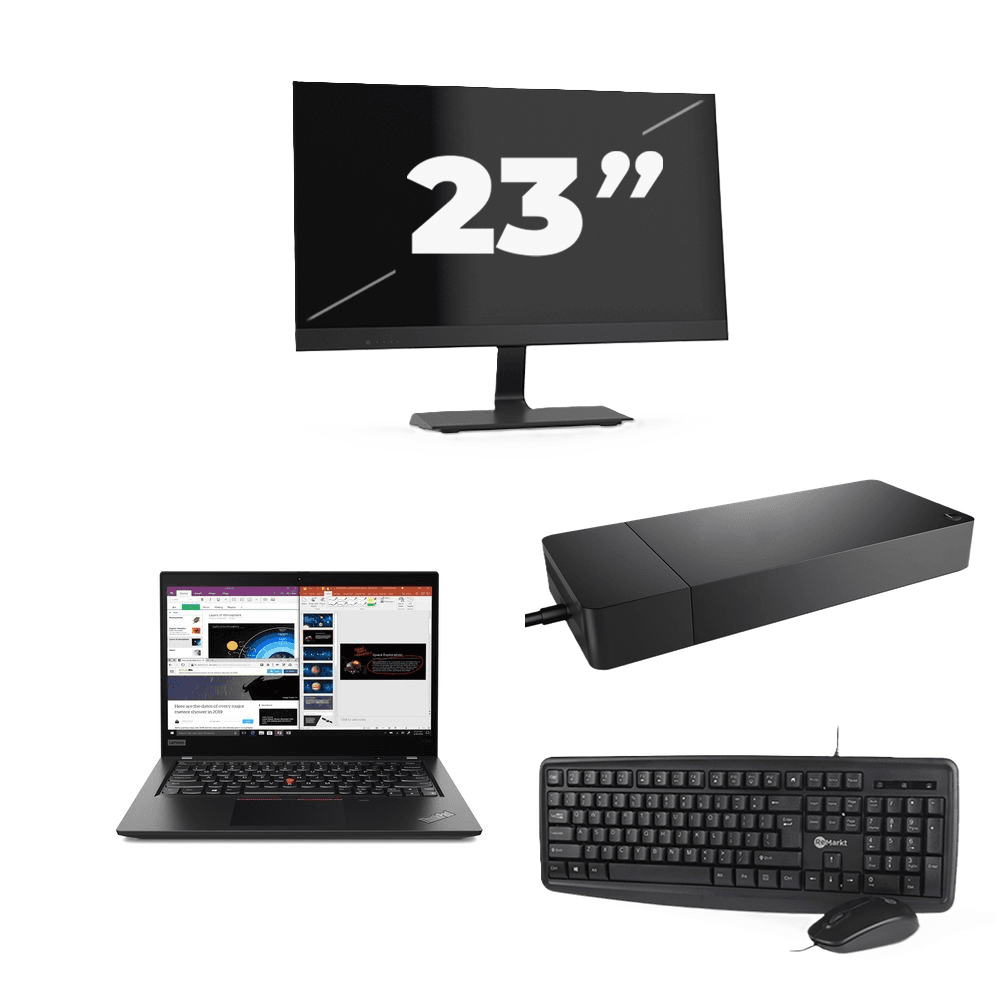 Lenovo ThinkPad X395 - AMD Ryzen 7 PRO 3700U - 13 pollice - 16GB RAM - 256GB SSD - Windows 11 Home + 1x 23 pollice Monitor