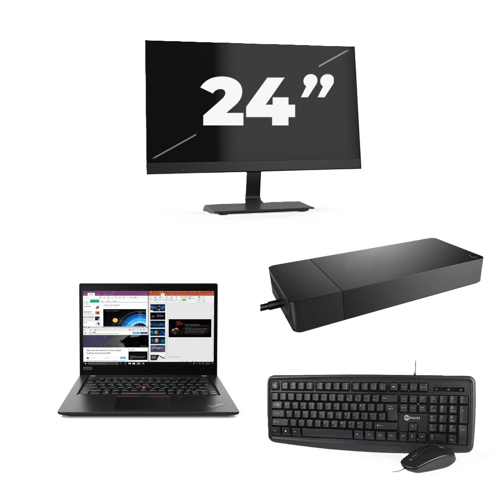 Lenovo ThinkPad X395 - AMD Ryzen 7 PRO 3700U - 13 pollice - 16GB RAM - 256GB SSD - Windows 11 Home + 1x 24 pollice Monitor
